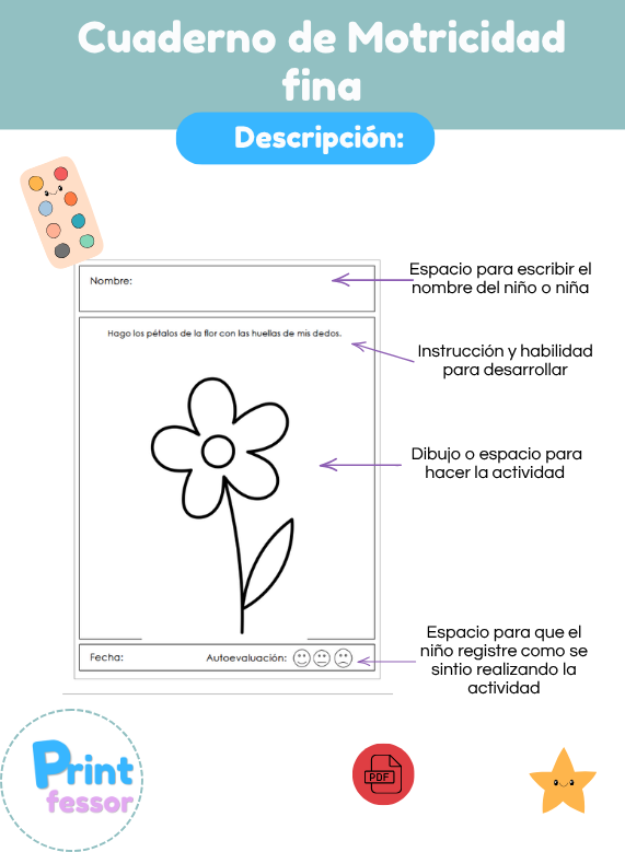 Cuaderno de Motricidad Fina con + de 70 Actividades para Aprender