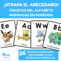 Tarjetas del abecedario inspiradas en pokémon