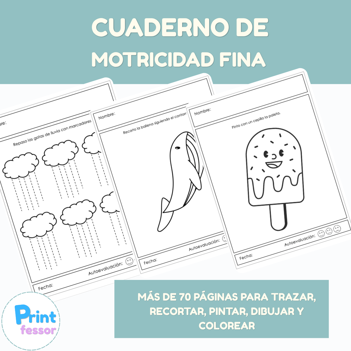 Cuaderno de Motricidad Fina con + de 70 Actividades para Aprender